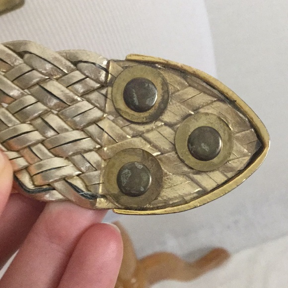 Vintage gold braided belt - wow! - Picture 4 of 7